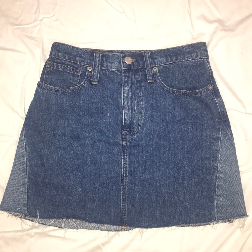 Madewell Flared Cut-off Denim Skirt